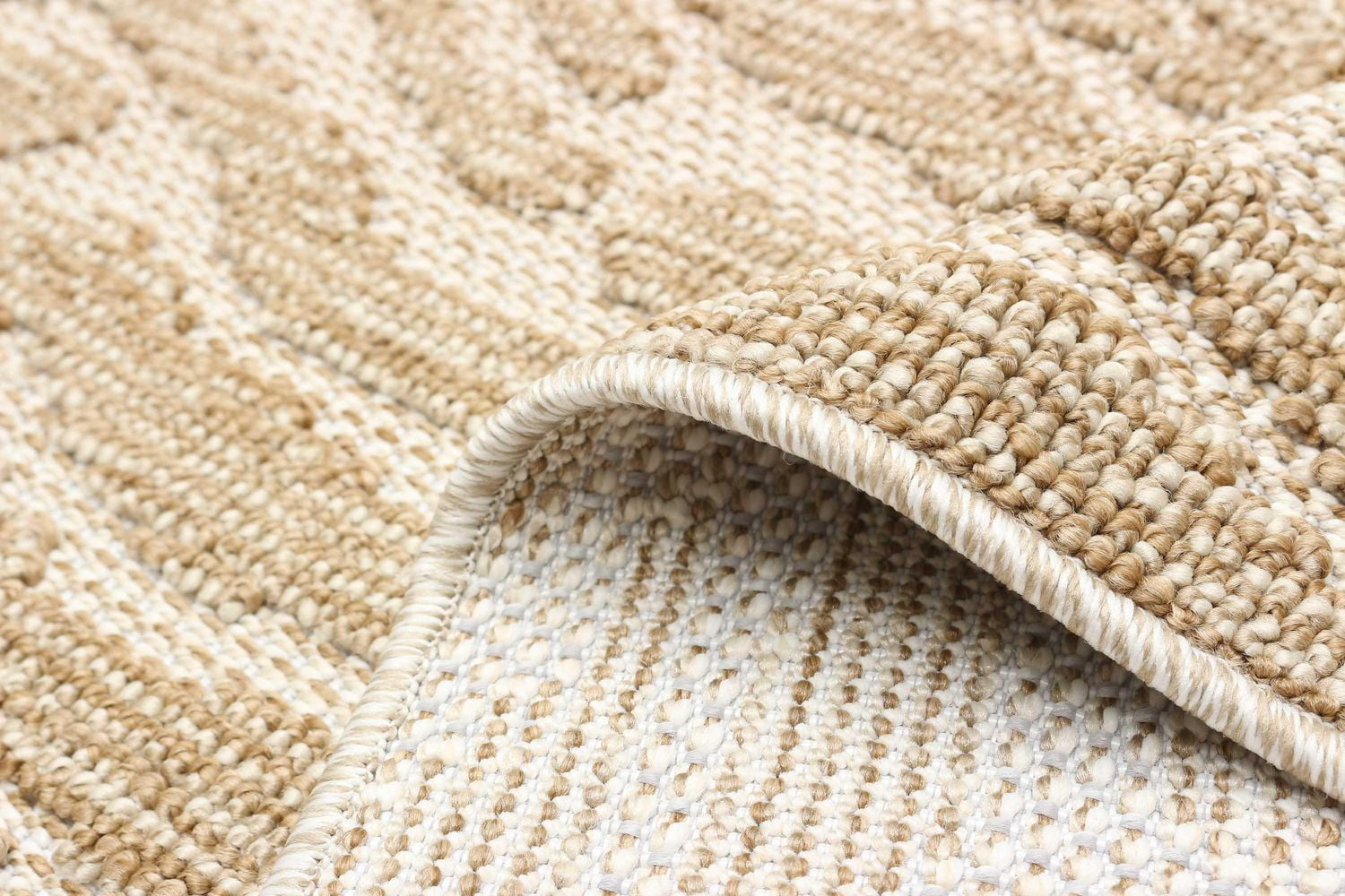 ECARPET Jute Style Area Rug for Bedroom, Living Room