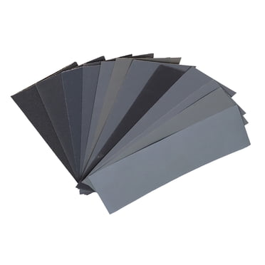 Ensemble de Papier de Verre Imperméable à Double Usage avec 14 Grains de 120 à 3000 pour Polissage et Lissage de Précision, Idéal pour les Surfaces en Bois et en Métal, Matériau en Résine Compact et Durable pour une Utilisation à Long Terme.