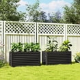 thumbnail image 2 of Outsunny Set of 2 Raised Garden Bed, Planter Box, Dark Grey, 2 of 10