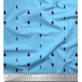 thumbnail image 2 of Soimoi Blue Poly Georgette Fabric Butidar Jamdani Print Fabric by the Yard 42 Inch Wide, 2 of 2