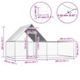thumbnail image 4 of vidaXL Poulailler 4x2x2 m Acier Galvanisé, 4 of 4