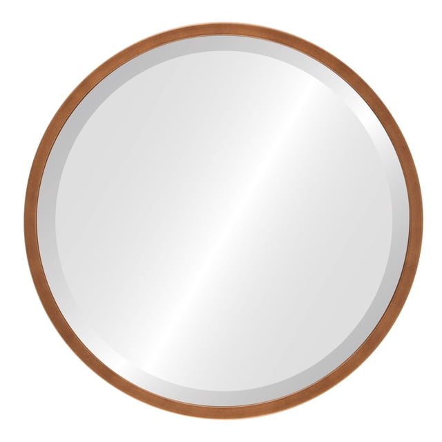 London Framed Round Mirror - Sunset Gold - 31" x 31"