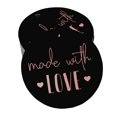 thumbnail image 1 of Inkdotpot Pack Of 100 Real Rose Gold Foil Paper Tags Made With Love Text Favor Hang Tags, 1 of 6