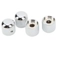 thumbnail image 4 of 4Pcs Guitar Tone Volume Knob Professional Metal Potentiometer Hat Cap Parts Accessories with Slot Screwdriver Silver, 4 of 14