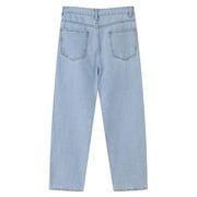 Ketyyh-chn99 Mens Big & Tall Relaxed Fit Comfort Flex Waist Jeans Men's Fashion Denim Cotton Straight Pocket Trouser Distressed Jeans Pants Size for 34,Light Blue