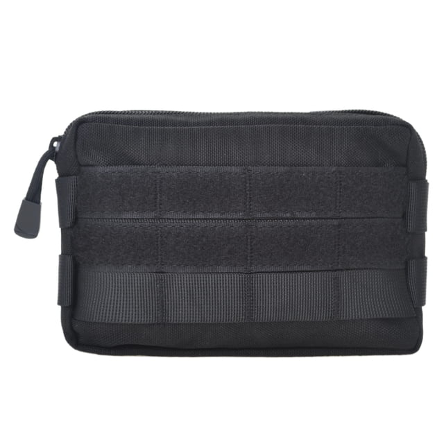 TOPTIE Tactical Molle Pouch, Horizontal Admin Pouch, Small Utility EDC Gear Tool Bag-Black
