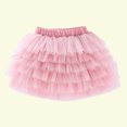 thumbnail image 3 of Toddler Girls Cute Party Dance Solid Color Net Yarn Tulle Princess Dress Skirt, 3 of 7