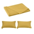 thumbnail image 2 of Ensemble de Literie Uni, Ensemble de Draps en Polyester avec Taies d'Oreiller, Drap-Housse à Poche Profonde, Entretien Facile Résistant aux Plis, Microfibre Douce et Respirante, Format Grand 3 Pcs pour Chambre et Chambre d'Amis, 2 of 6