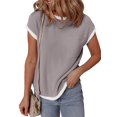 thumbnail image 2 of T-shirts à Manches Courtes pour Femmes Gris m, 2 of 7