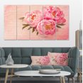 thumbnail image 1 of Fleurs de Pivoine contre Dos Griffonné - Impression sur Toile Florale, 1 of 4