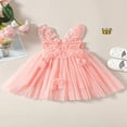 thumbnail image 2 of Robe de Fête pour Tout-Petites Filles Papillon Sans Manches Ligne A Robes de Princesse, 2 of 8