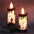 thumbnail image 4 of Electric Candle Battery Operated Glowing Power Saving Horror Waterproof Festival Props Safe Halloween Ornament Ghost Hand Skeleton Castle LED Candle Party Supplies, 4 of 8