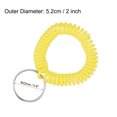 thumbnail image 2 of Unique Bargains Porte-Clés Spirale Extensible en Plastique à Ressorts de Poignet, Jaune, Lot de 5, 2 of 5