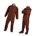 thumbnail image 2 of TISHITA Leather Welding Jacket Pants Suit Fire Resistant Anti Scald Welders Overalls L, 2 of 8