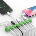 thumbnail image 4 of 1Pc Silicone Durable Cable Winder for Home (Caterpillar shaped, Green), 4 of 8
