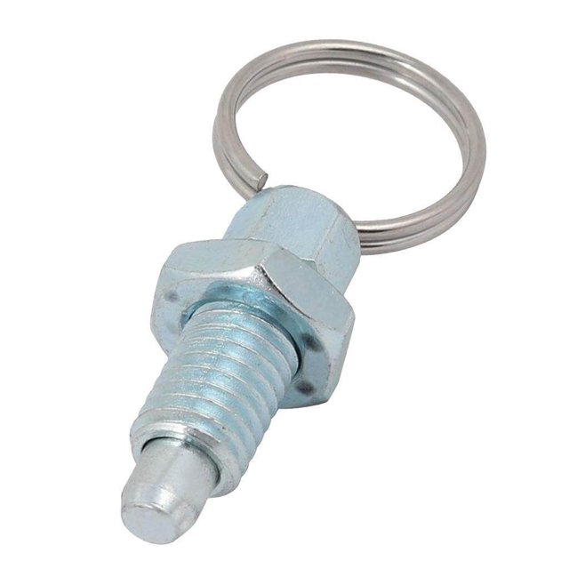 Index Plunger With Ring Pull Index Plunger Spring Loaded Lock Pin M16-8 Galvanized Steel