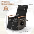 thumbnail image 3 of Costway Outdoor 360° Swivel Rattan Recliner Chair Patio Wicker Chaise Lounge Chair Black, 3 of 9