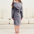 thumbnail image 5 of Splozh Kids Robes Girls Boys Girls Fashion Bathrobe Soft Robe Hooded Robe Cloth Cotton Bathrobe Dark Gray,9-10 Years, 5 of 5