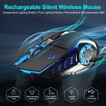 thumbnail image 2 of YOPTOP Wireless Gaming Mouse Rechargeable USB 2.4G Computer Ergonomic Optical Mice for PC Laptop Desktop Windows Mac  Silent,type_e, 2 of 9