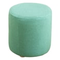 thumbnail image 1 of Housse de Tabouret en Velours, Pouf Rond Ottoman Chaise en Polyester Doux, Pouf Antipoussière Vert Pâle, 1 of 8
