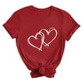 thumbnail image 5 of VKOYWKM T-Shirts Cœur d'Amour Femmes T-Shirts de la Saint-Valentin Mignon Haut à Imprimé Cœur d'Amour T-Shirts à Manches Courtes de la Saint-Valentin T-Shirts de Fête Col Rond T-Shirts Cœur de la Saint-Valentin, 5 of 5