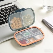 pstuiky Moistureproof Weekly Pill Organizer 7 Compartments with Removable Lids Portable Travel Medicine Case Mini Storage Box for Pills & Vitamins
