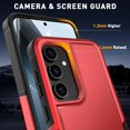 thumbnail image 5 of KOMI for Samsung Galaxy S25 Plus Case with HD Screen Protector, 10 FT Military Grade Drop Protection, Anti-Slip Phone Case, Red, 5 of 5