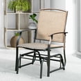 thumbnail image 2 of Costway Patio Swing Single Glider Chair Rocking Seating Steel Frame Garden Furni Brown, 2 of 10