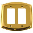 thumbnail image 1 of Atron Electro Industries Colonial Brass Double Rocker Wall Plate, 1 of 1
