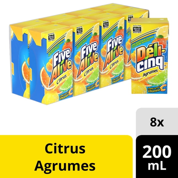 Five Alive Citrus Cartons, 200 mL, 8 Pack