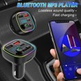 thumbnail image 1 of cpengpj Clearance Car Bluetooth 5.0 Wireless Handsfree Car FM Transmitter Receiver Radio MP3 Adapter Player 2 USB+PD Charger Kit, 1 of 9
