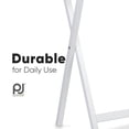 thumbnail image 3 of PJ Wood Solid Wood Folding TV Tray and Snack Tables, White, 2 Piece Set, 3 of 11