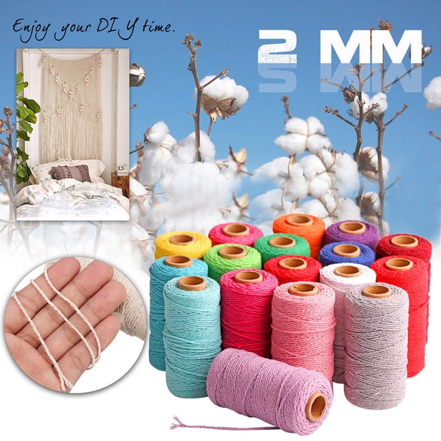 Vaidha 100m Long/100Yard Pure Twisted Cord Rope Crafts Macrame String