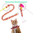 thumbnail image 4 of Cat Wand Rainbow Toy, KABASI 3 Styles Funny Interactive Cat Toys, Cuddly Stuffed Snake Toy on Stick with Bell, Colorful Sounding Toys, Rainbow Ribbon Wand for Kittens Training, 4 of 5