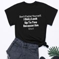 thumbnail image 4 of Kayannuo Blouses pour Femmes Liquidation Chemises Tee pour Femmes Saint-Valentin Haut à Manches Courtes Imprimé Lettre pour Femmes, 4 of 5