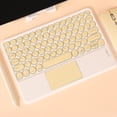 thumbnail image 4 of Bluetooth Keyboard Round Cap Keyboard Portable BT Wireless Keyboard With Touchpad For Android PC Tablet, 4 of 5