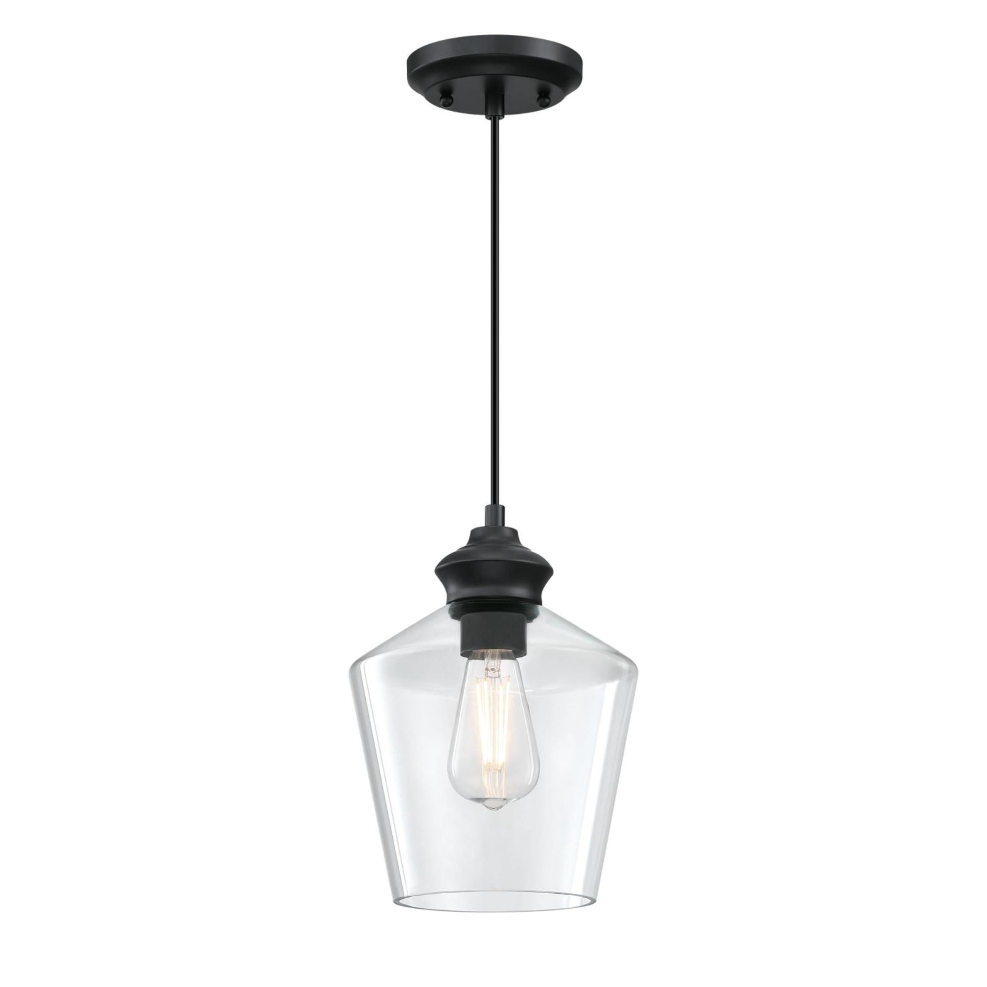 Westinghouse Lighting Ramsey 1-Light Indoor Pendant - Matte black finish with clear glass
