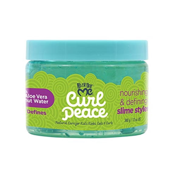Just For Me Curl Peace Slime Nourrissant et Définissant Stylisant. gel Capillaire Léger pour Enfants Parfait pour Définir les Boucles « wash and go » Ou Fixer la texture. 12oz.