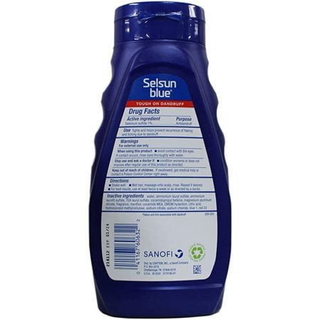 Selsun Blue Dandruff Shampoo Medicated With Menthol Maximum Strength