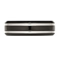 thumbnail image 4 of Mens Chisel 7mm Comfort Fit Black Titanium Wedding Band Ring with Groove, 4 of 6