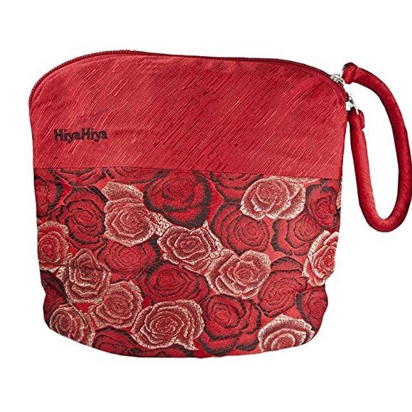 HiyaHiya Petit Sac de Projet pour Tricot et Crochet - Floral Rouge
