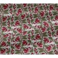 thumbnail image 5 of oneOone Viscose Jersey Fabric Leaves & Floral Block Print Sewing Fabric BTY 60 Inch Wide, 5 of 5