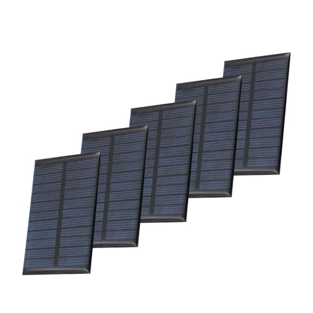 Treedix 5pcs 5.5V 100mA Polysilicon Solar Panel Glue Solar Cell Battery Charger DIY Solar Product Mini Small Solar Panel Module Kit Polycrystalline Silicon Encapsulated in Waterproof Resin (100mA)