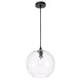 thumbnail image 4 of Living District LD2283 Gibson 1 Light Black & Clear Glass Pendant, 4 of 4