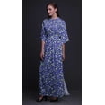 thumbnail image 3 of Bimba Rayon Cabbage Leaves Printed Womens Long MaxiDressGown With Side Slit-Small, 3 of 6