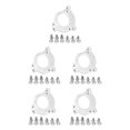 thumbnail image 1 of Maoww Bike Adapter Plate Chain Guide Aluminum Alloy Conversion Replacement Parts Biking Portable Repairing Accessory Silver 5Set, 1 of 6