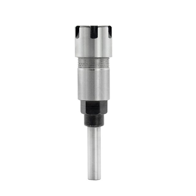 Yeacher Spring Steel 8mm Shank Router Bit Extension Rod Milling Cutter Extender Collet Holder Adapter with ER16-8 8mm Collet Chuck
