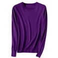 thumbnail image 1 of Timegard Womens Sweaters Crewneck Comfy Knit Pullover Fall Winter Casual Solid Color Long Sleeve Tops, 1 of 6
