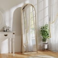 thumbnail image 2 of HOMCOM 64" x 21" Full Length Mirror, Arched Full Body Mirror, Beige, 2 of 10