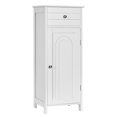thumbnail image 1 of Costway Bathroom Floor Cabinet Wooden Storage Organizer Free-Standing w/ Drawer & Shelf, 1 of 10